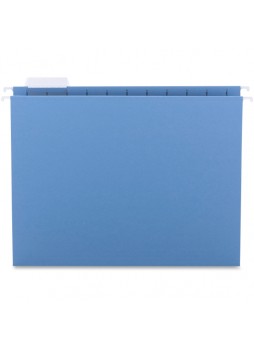 Letter - 8.50" Width x 11" Sheet Size - 1/5 Tab Cut - Blue - Recycled - 25 / Box - sprsp5215blu